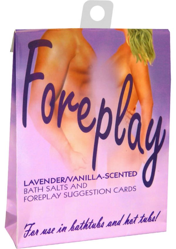 Foreplay Lavender Scented Bath Salts With Game Cards