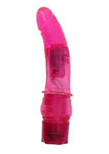 Crystal Caribbean Number 4 Jelly Realistic Vibrator Waterproof Pink 6.5 Inch