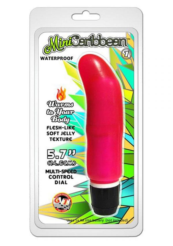 Mini Caribbean Vibrator Number 1 Waterproof 5.75 Inch Red