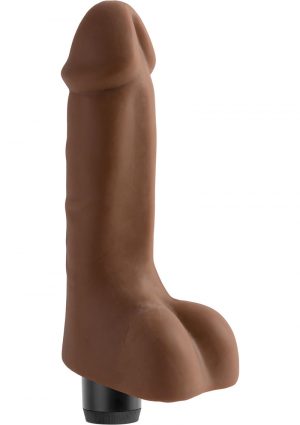 Real Feel Lifelike Toyz Number 2 Realistic Vibrator Waterproof Brown 8 Inch