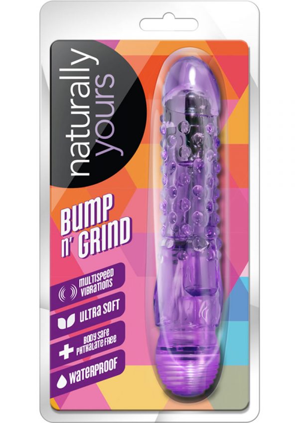 Naturally Yours Bump N Grind Vibrator Waterproof Purple 6.25 Inch