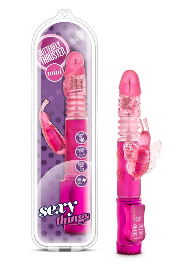 Sexy Things Butterfly Thruster Mini Fuchsia 9.75 Inch