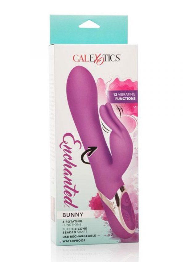 Enchanted Bunny Silicone USB Rechargeable Rabbit Waterproof Purple