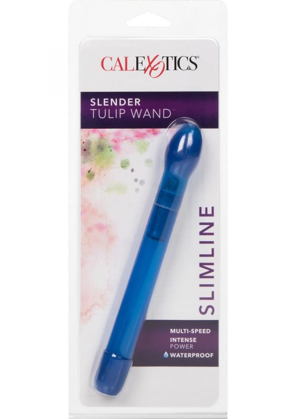 SLENDER TULIP WAND 6.75 INCH COBALT