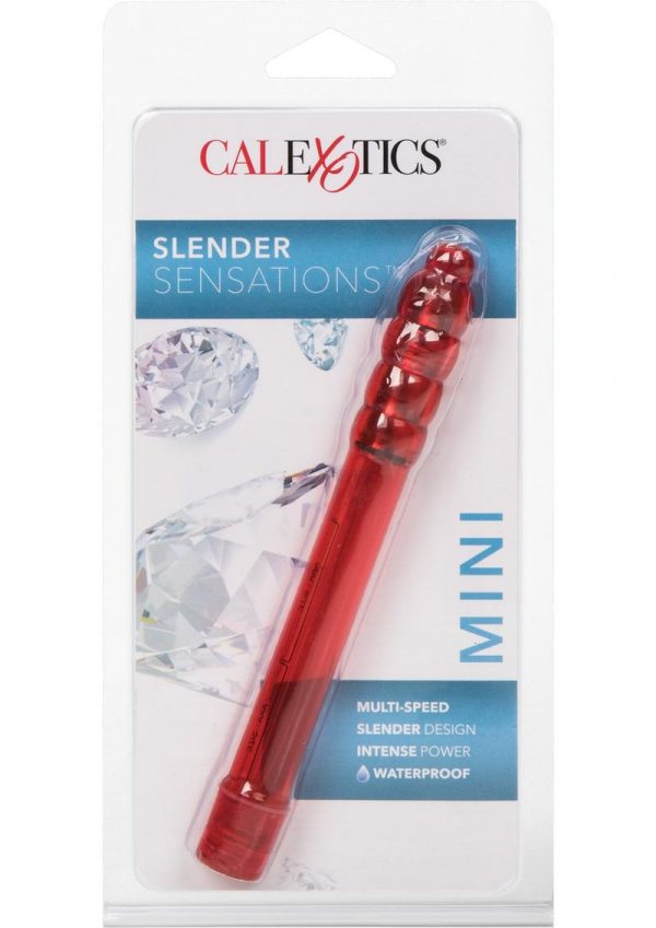 Slender Sensations Vibrator Waterproof Red