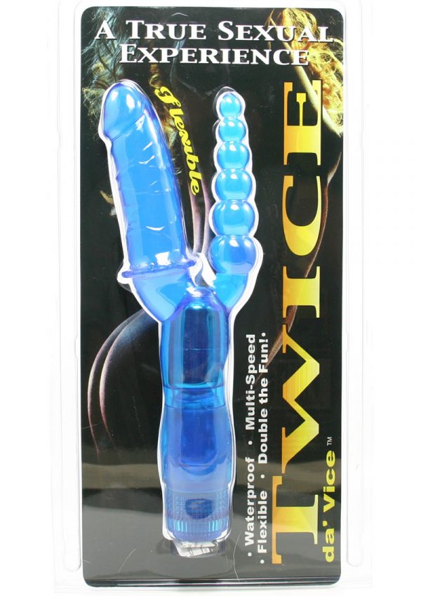 TWICE DA VICE DUAL ENTRY VIBRATOR BLUE