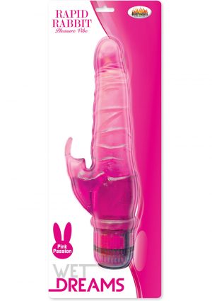 Wet Dreams Rapid Rabbit Jelly Pleasure Vibe Water Resistant Pink Passion