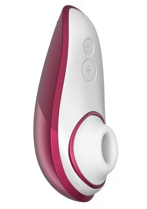 Womanizer Liberty Silicone USB Rechargeable Clitoral Stimulator Waterproof Red Wine 4.09 Inch