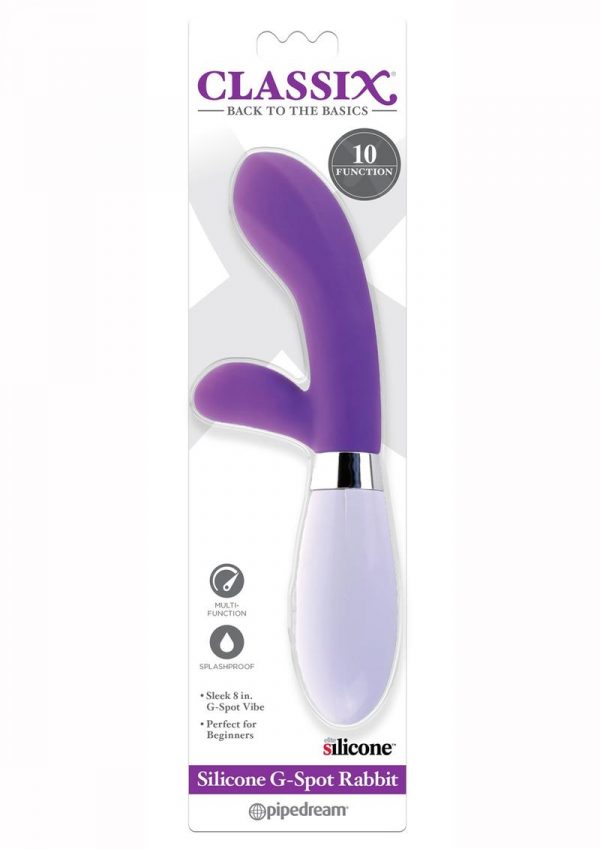 Silicone G-Spot Rabbit Purple Vibrator Multi Function