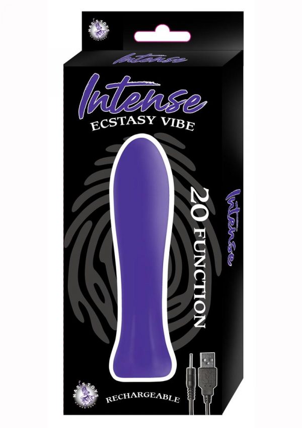 Intense Ecstasy Vibe 20 Function USB Rechargeable Silicone Purple