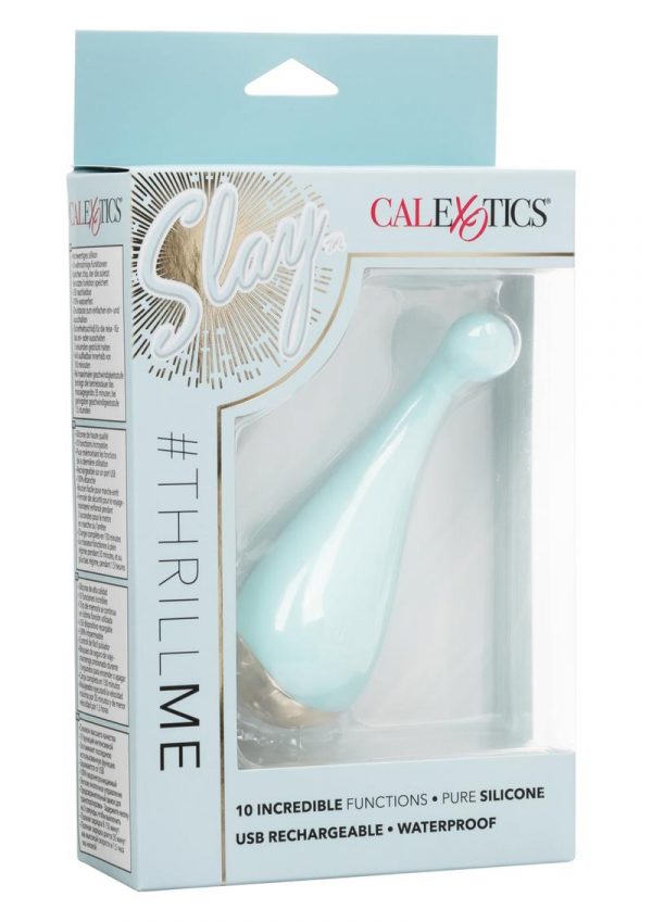 Slay Thrill Me Multi Function Vibrator Rechargeable Waterproof Teal