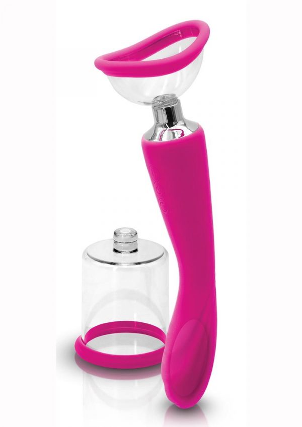 Inya Silicone Rechargeable Pump And Vibe - Pink