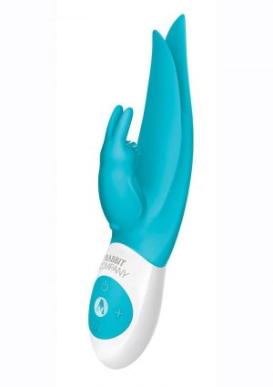 The Flutter Rabbit Rechargeable Silicone Rabbit Vibrator - Blue