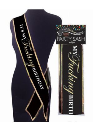 It`s My F`n Birthday Sash - Black/Gold